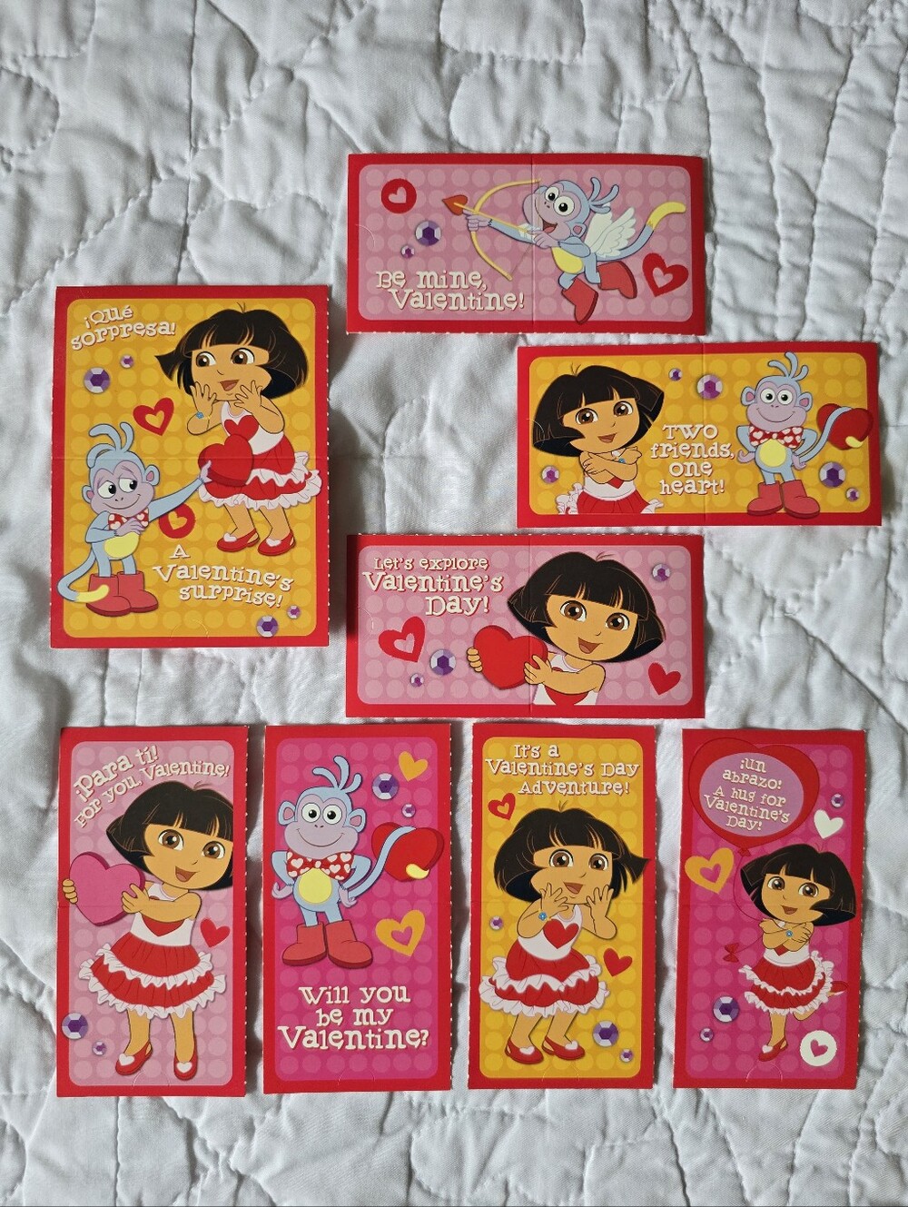 2/$15 🌼 22x Dora The Explorer Happy Valentine's Day Cut Out Cards